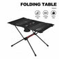 Lightweight Folding Outdoor Table with Cup Holders and Mesh Pocket for Camping Picnic Travel