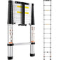 Aluminum Telescopic Ladder 10.5FT Collapsible Extension Ladder with Non Slip Steps 375lb Capacity