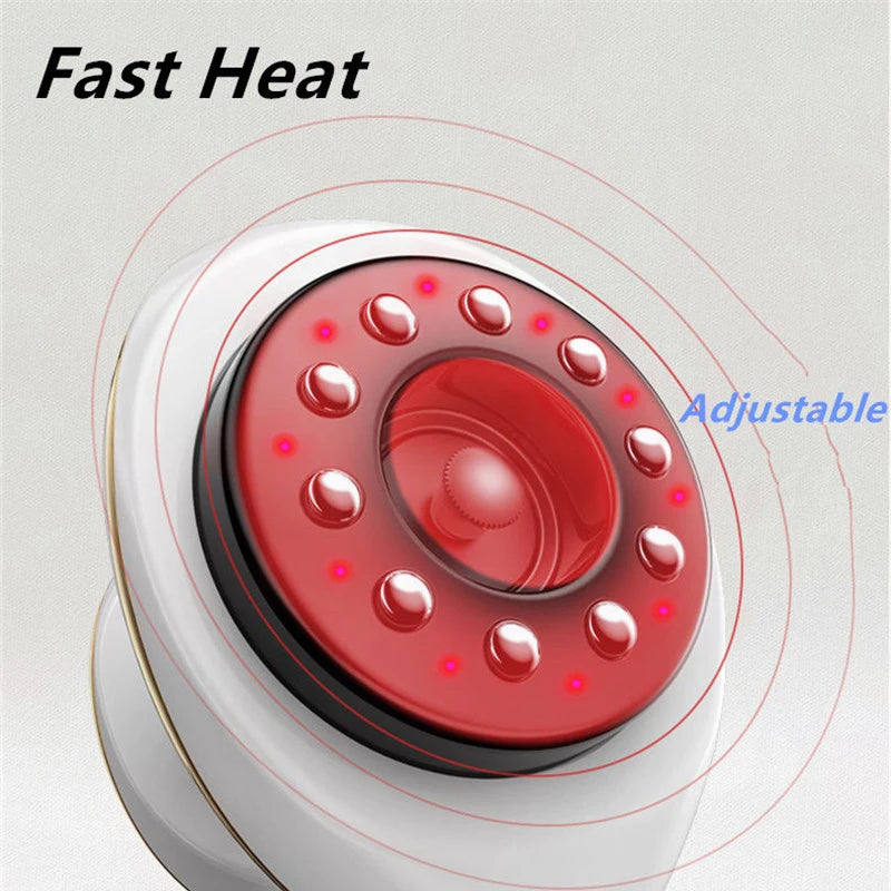 Rechargeable Electric Body Massager with Vacuum Cupping and Heat Compact Handheld Massage Tool