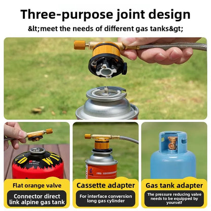 Portable 9 Core Camping Gas Stove 21000W Outdoor Cooking Burner with Ignition System