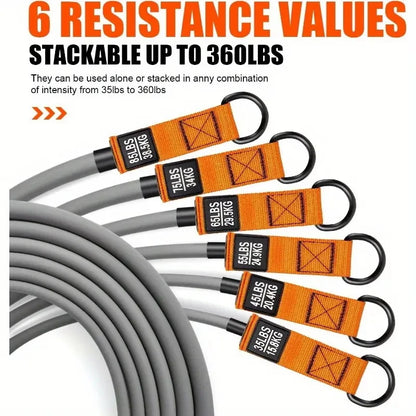 Resistance Band with Handles Portable Fitness Training Strap for Home Strength Workout