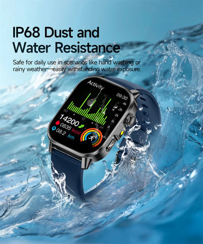 Smart Watch with Bluetooth Calling 2.01 Inch Display Fitness Tracker Waterproof Activity Monitor