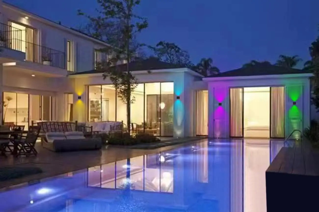 Smart LED Wall Light RGBCW Waterproof IP65 App Control Dimmable Lamp for indoor and outdoor
