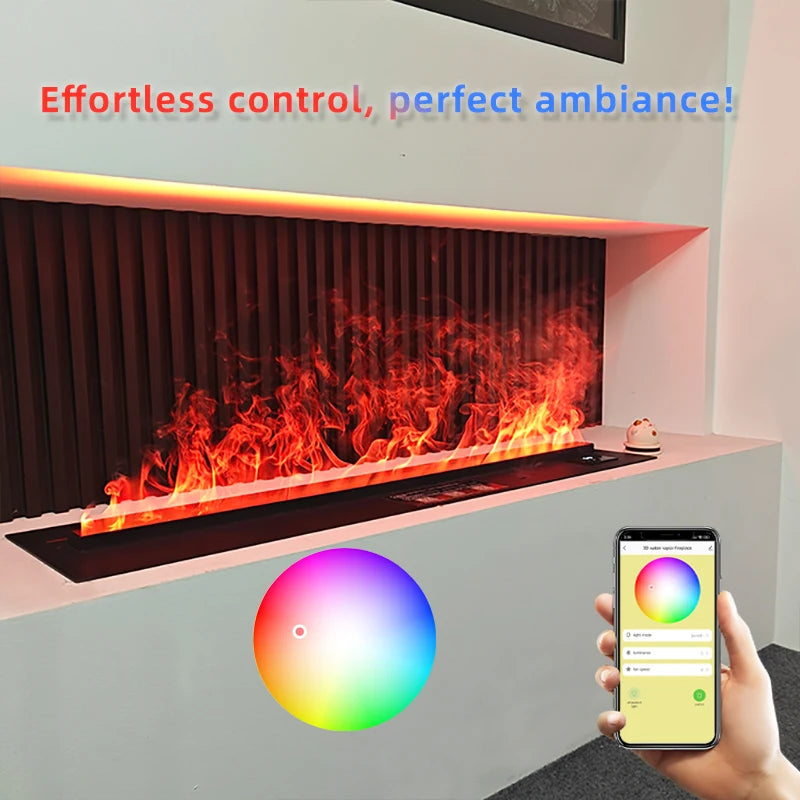 3D Water Vapor Fireplace LED Flame Effect Indoor Decorative Mist Fireplace Insert