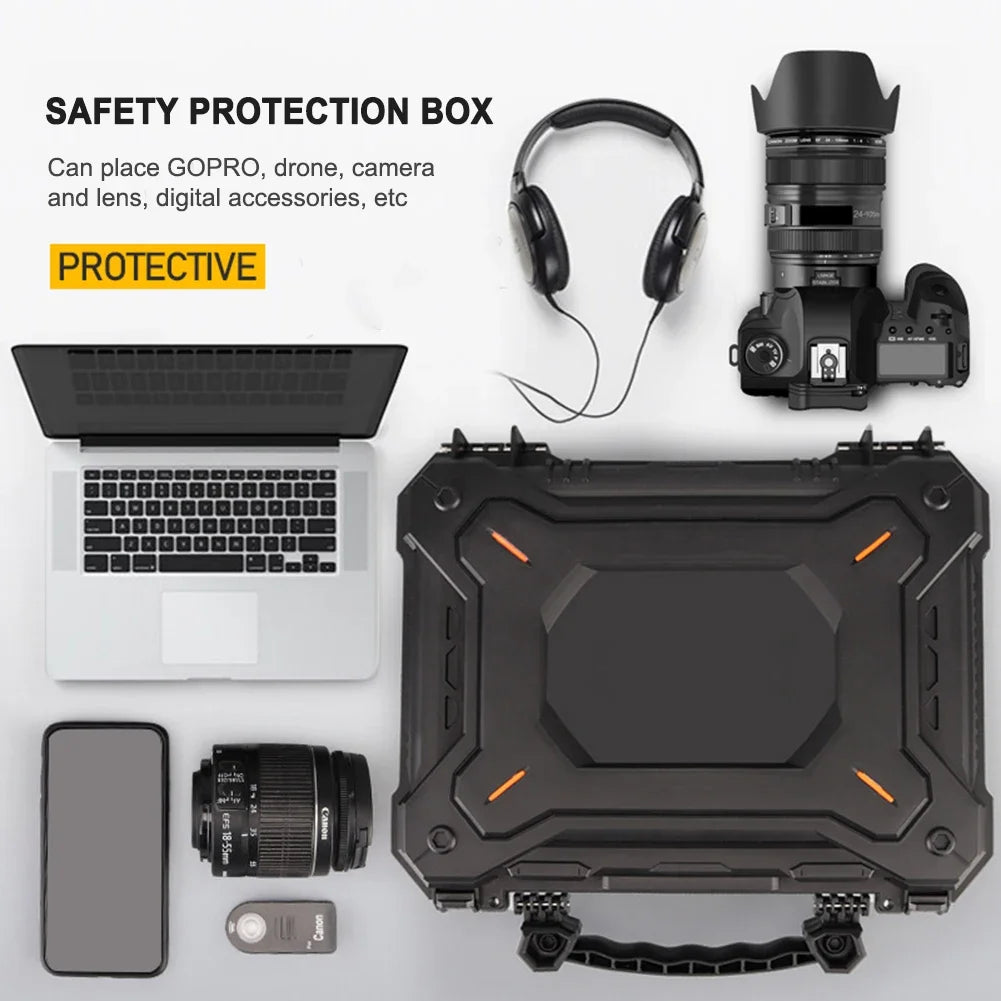 Durable Hard Shell Storage Case with Foam Insert Waterproof Dustproof Equipment Organizer