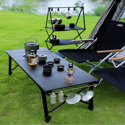Portable Folding IGT Camping Table 4-Unit Aluminum Alloy Outdoor BBQ Picnic Table