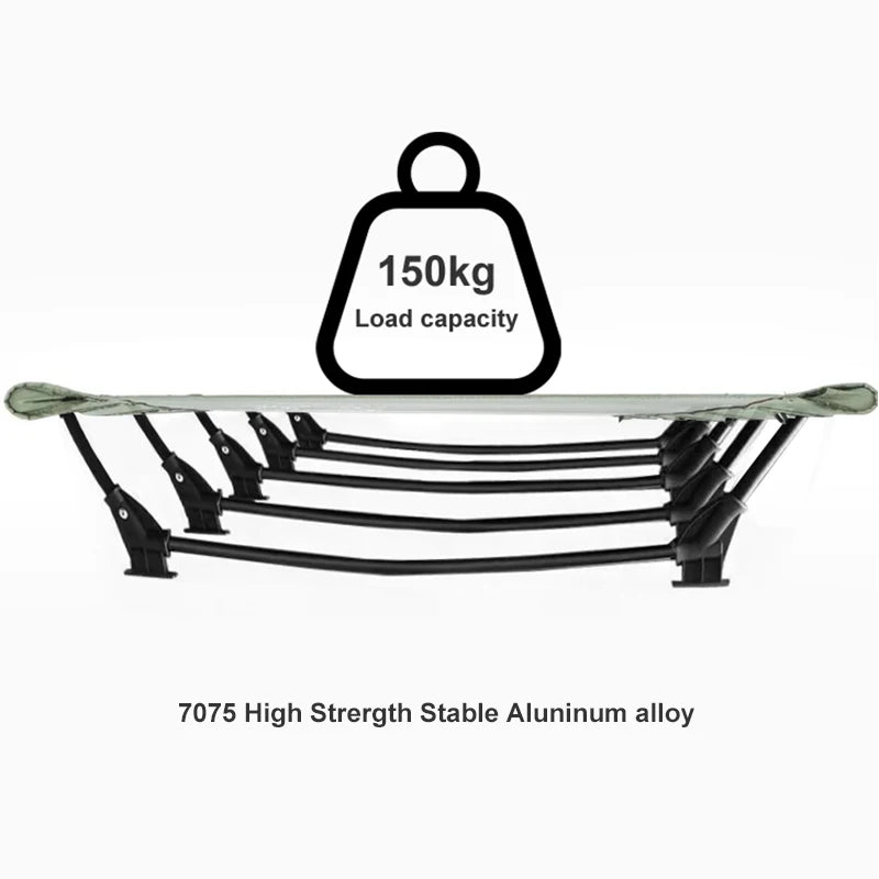 Portable Folding Camping Cot Ultralight Outdoor Travel Bed Compact Design for Camping Hiking
