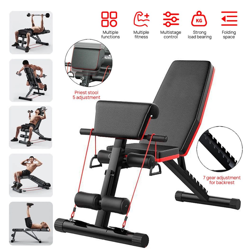Heavy Duty Adjustable Workout Bench for Home Gym Strength Training Equipment