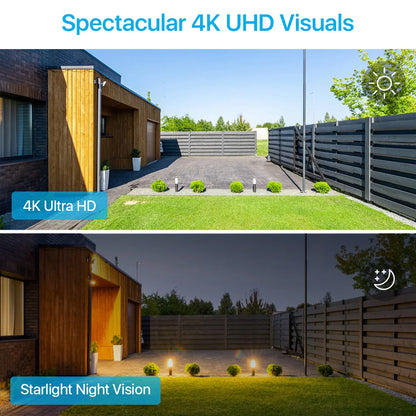 8CH 4K PoE CCTV System with AI Motion Detection Night Vision IP Security Cameras