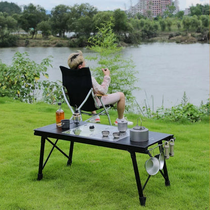 Portable Folding IGT Camping Table 4-Unit Aluminum Alloy Outdoor BBQ Picnic Table
