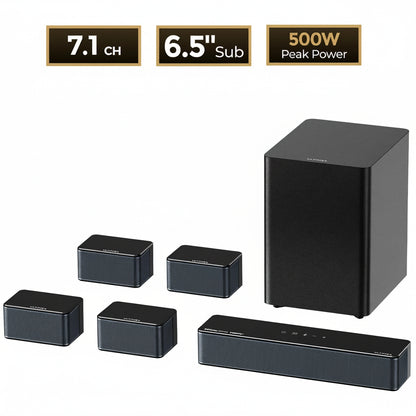 Home Theatre Soundbar System 7.1 Channel with Subwoofer Bluetooth and App Control