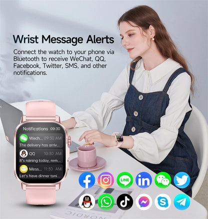 Smart Watch with Bluetooth Calling 2.01 Inch Display Fitness Tracker Waterproof Activity Monitor
