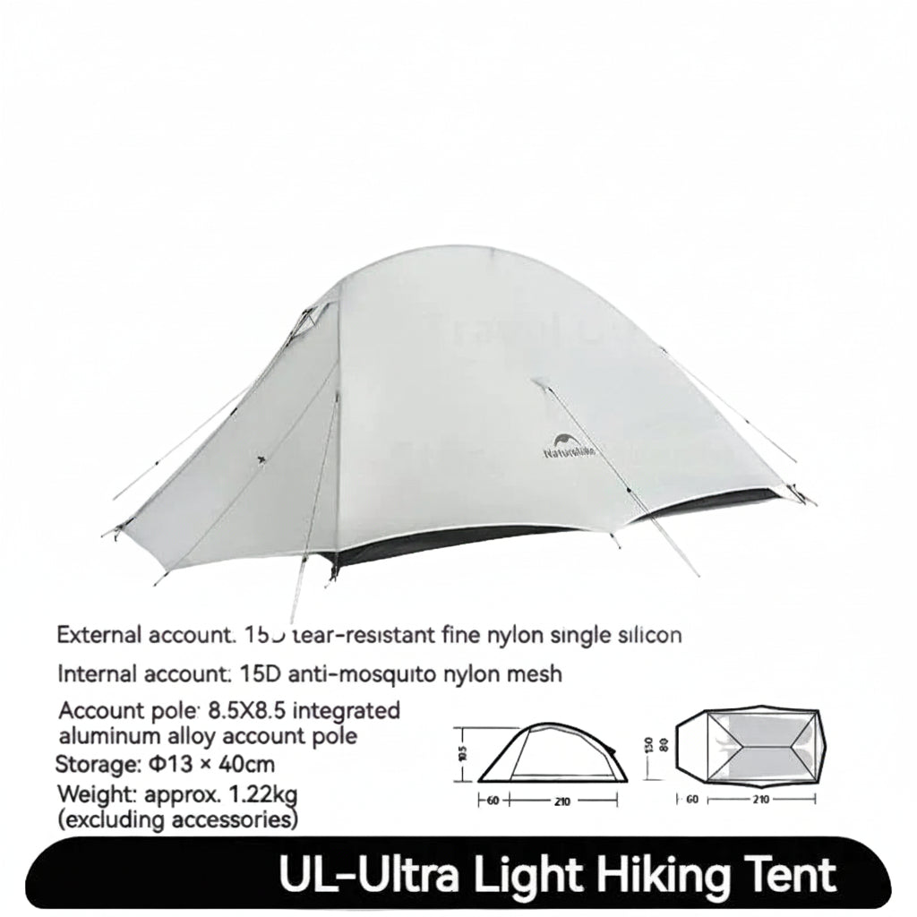 Ultralight 1 Person Camping Tent Waterproof 3 Season Hiking Backpacking Tent with Aluminum Poles