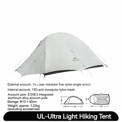 Ultralight 1 Person Camping Tent Waterproof 3 Season Hiking Backpacking Tent with Aluminum Poles