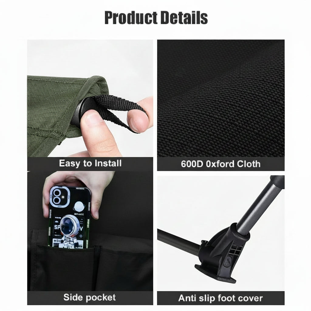 Portable Folding Camping Cot Ultralight Outdoor Travel Bed Compact Design for Camping Hiking