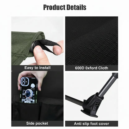 Portable Folding Camping Cot Ultralight Outdoor Travel Bed Compact Design for Camping Hiking