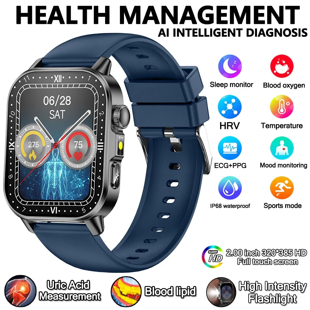 Smart Watch with Bluetooth Calling 2.01 Inch Display Fitness Tracker Waterproof Activity Monitor