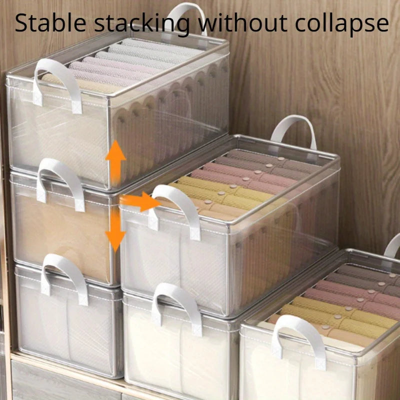 Transparent PVC Storage Box with Steel Frame Waterproof Organizer for Clothes and Tools