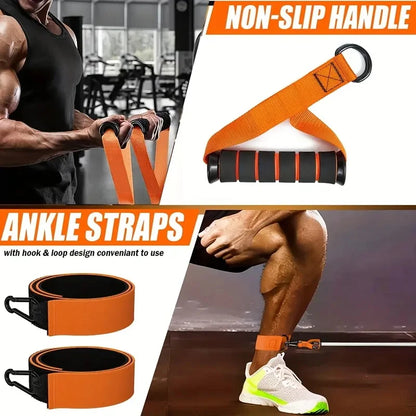 Resistance Band with Handles Portable Fitness Training Strap for Home Strength Workout