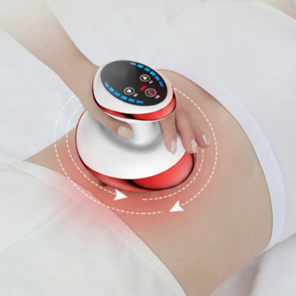 Rechargeable Electric Body Massager with Vacuum Cupping and Heat Compact Handheld Massage Tool