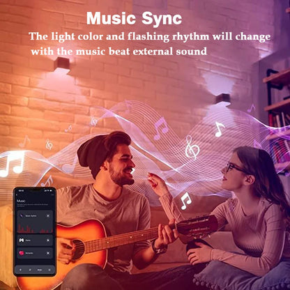 Smart LED Wall Light RGBCW Waterproof IP65 App Control Dimmable Lamp for indoor and outdoor