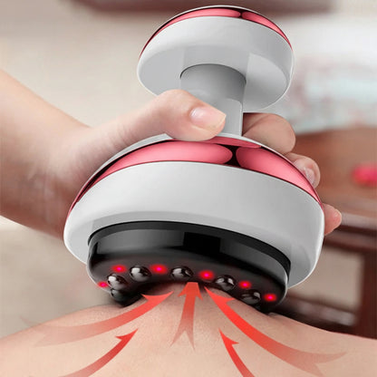 Rechargeable Electric Body Massager with Vacuum Cupping and Heat Compact Handheld Massage Tool