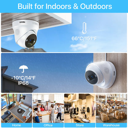 8CH 4K PoE CCTV System with AI Motion Detection Night Vision IP Security Cameras