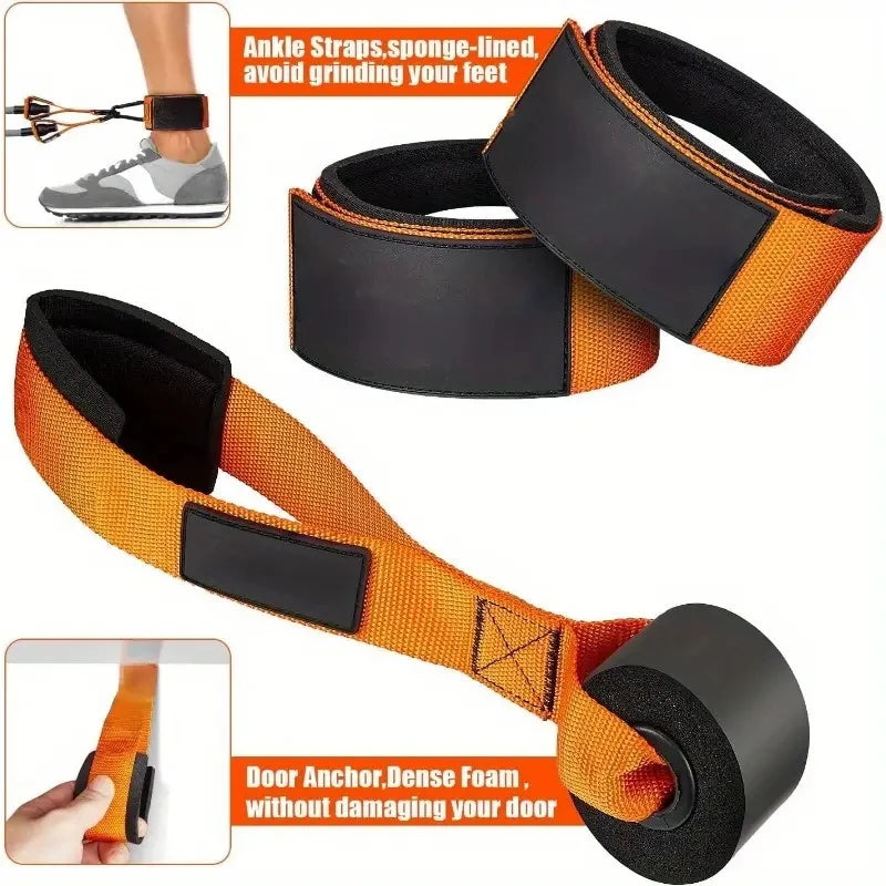 Resistance Band with Handles Portable Fitness Training Strap for Home Strength Workout
