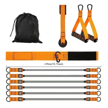 Resistance Band with Handles Portable Fitness Training Strap for Home Strength Workout