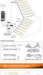 17 Step Motion Sensor LED Stair Light Kit with COB Strip Remote Control Indoor Staircase Lighting