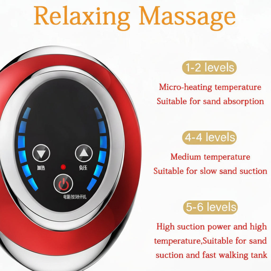 Rechargeable Electric Body Massager with Vacuum Cupping and Heat Compact Handheld Massage Tool