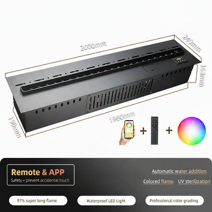 3D Water Vapor Fireplace LED Flame Effect Indoor Decorative Mist Fireplace Insert