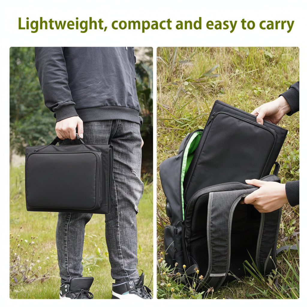 60W Portable Solar Panel Foldable Charger with USB-C USB-A DC Output for Outdoor Power Use