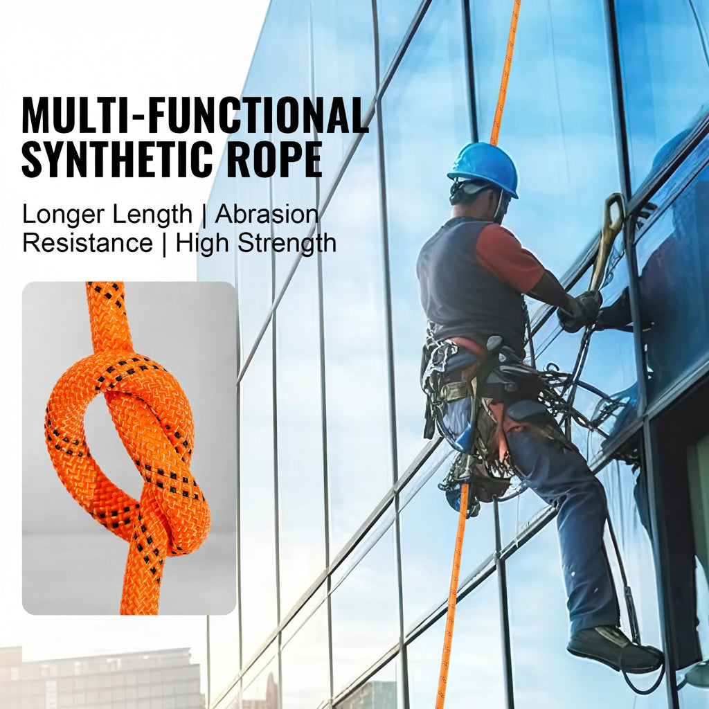 220ft Heavy Duty Polyester Rope 48-Strand Dual Weave Outdoor Cord for Camping Climbing and Utility Use