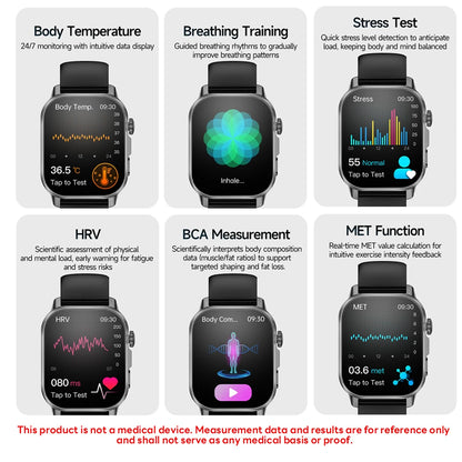 Smart Watch with Bluetooth Calling 2.01 Inch Display Fitness Tracker Waterproof Activity Monitor