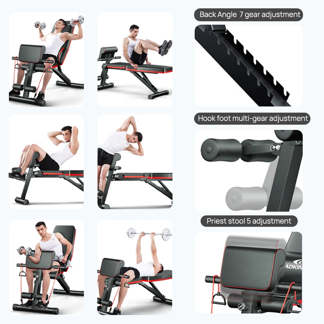 Heavy Duty Adjustable Workout Bench for Home Gym Strength Training Equipment
