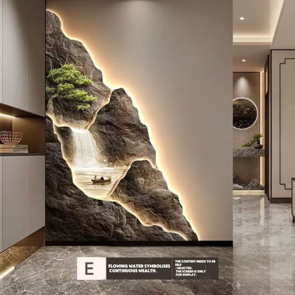 Modern LED Wall Art Painting with Remote Control for Living Room Hallway and Bedroom